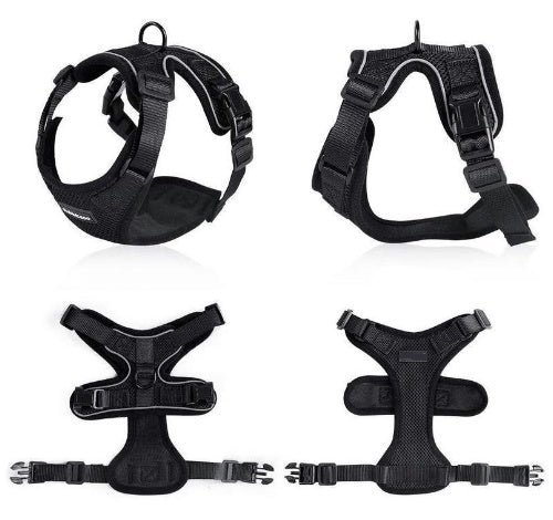 Escape Proof Cat Vest Harness And Car Seat Belt Adapter Adjustable Reflective Cat Harness Soft Mesh Harness For Kitten Puppy