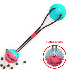 Dog Toys Silicon Suction Cup Tug Interactive Dog Ball Toy For Pet Chew Bite Tooth Cleaning Toothbrush Feeding Pet Supplies