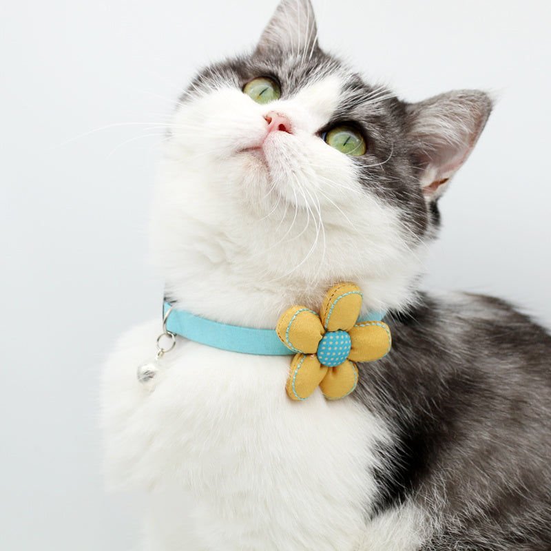 Pet Accessories Flowers Small Fresh Cat Bell Collar Teddy Small Dog Collar