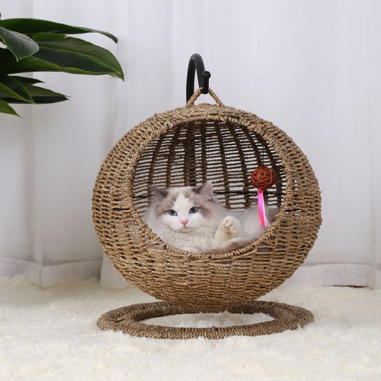 Pet Cat Litter Round Semi-enclosed Opening Cat Hanging Basket